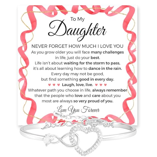 GLAVICY To My Daughter�u���X���b�g�A�Ӗ��̂���W���G���[�M�t�g�A���ւ̃u���X���b�g�A���b�Z�[�W�J�[�h�ƃ{�b�N�X�t���A�N���X�}�X�A�a�����A���Ǝ��A�����p�u���X���b�g�B, Heart Bracelet, �X�e�����X�|, ��΂Ȃ�