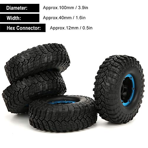 Pneu inflável de 1,9 pol. 100 mm, alta resistência a choques fácil de instalar mini pneu para carro