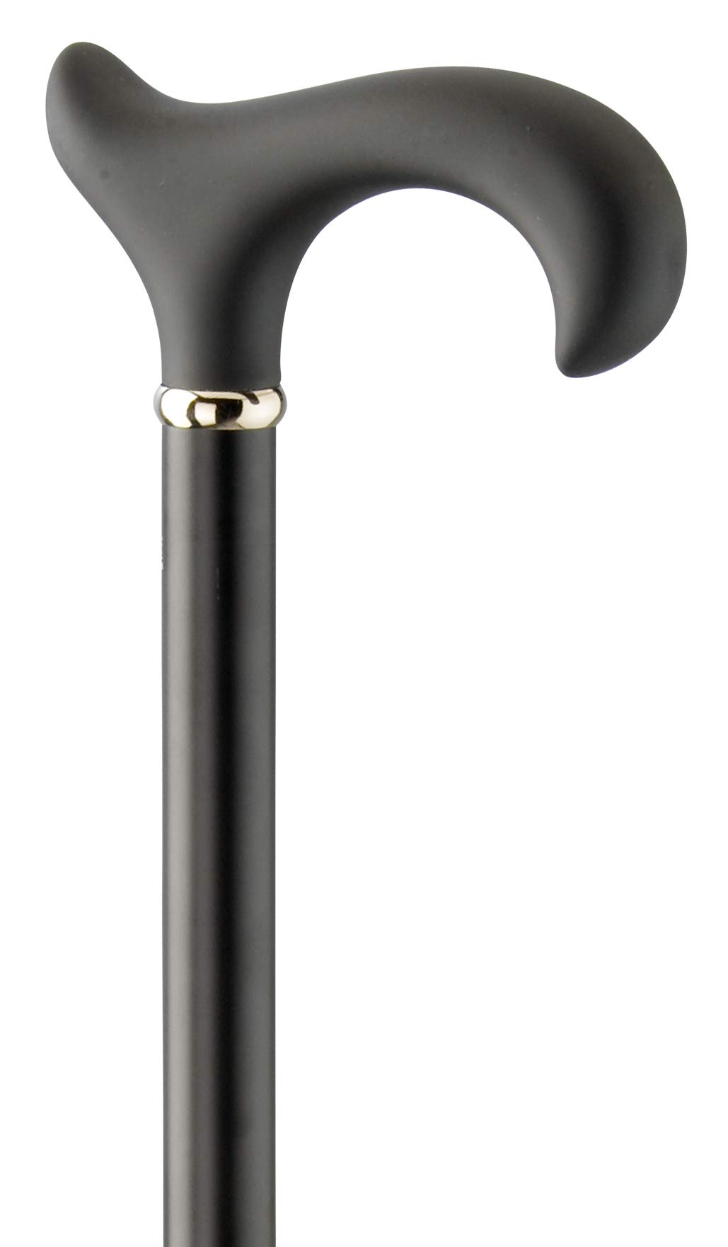 XL Design Gehstock Soft Ergonomic, ergonomischer Griff, Softbeschichtung, Stock Leichtmetall, schwarz pulverbeschichtet, höhenverstellbar, Gummipuffer