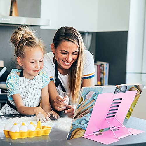 Cs Cosddi Book Stand Holder - Portable Metal Desktop Adjustable Foldable Cookbook Holder,Recipe Book Holder,Textbook Stand，Music Stand，Book Stands & Holders For Reading #TOP6