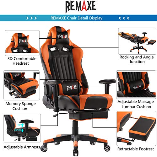 Silla-de-juego-de-PC-de-gran-tamano-Ergomonic-Racing-Chair-con-reposapies-retractil-cuero-de-la-PU-de-Ejecutivo-Reposacabezas-de-cuero-Masajeador-lumbar-Silla-ergonomica-giratoria-para-PC