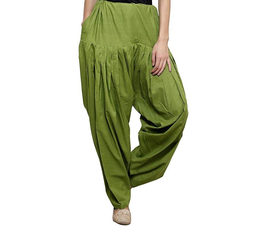 nobhob Woman's Plain Cotton SEMI Patiala Salwar Free Size || Patiala || Patiala Pants || Cotton Patiala || Free Size-picture-29