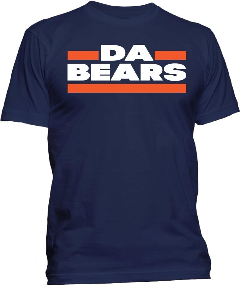 Men's Da Bears Chicago Football Tee Athletic Sports Fan T-Shirt
