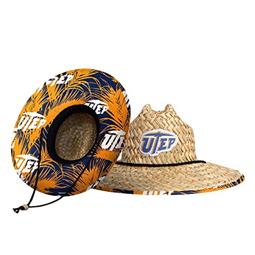 Image of FOCO Men's NCAA College Team Logo Floral Straw Sun Hat