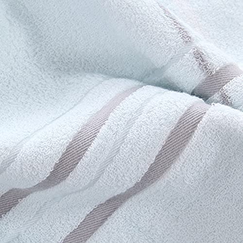 Serviette de bain séchage rapide en coton bleu à haute absorption - 7