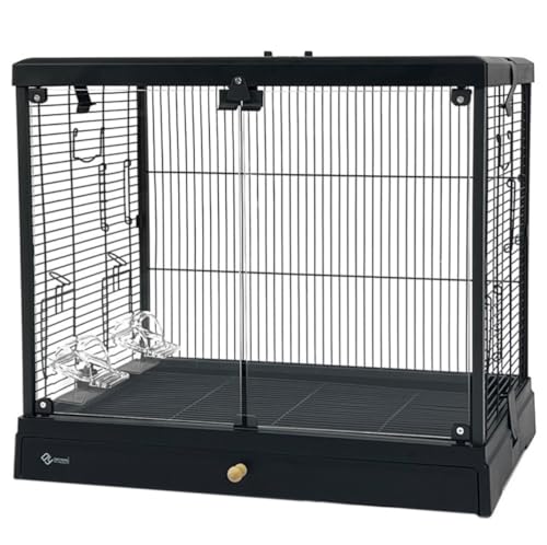 Papageienkäfig Garten Tragbarer Reise-Vogelkäfig, Transparenter Papageien-Vogelkäfig, Offener Spieldeckel Mit Tablett Für Haustier, Vogel, Wellensittich, Lovebird Wellensittich Käfig Vögel