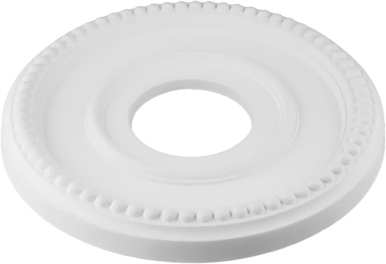 PU Ceiling Medallion Decorative Cover Conceals Cracks Lightweight 315mm 12.4 Inch Fit for Chandeliers Fans Home Living Room Office DIY White