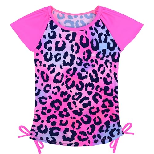 Image of Girls Rash Guard 2 Pieces Bathing Suit UPF50+ Swimsuit with Swimming Skirt Swimwear 2-14Y