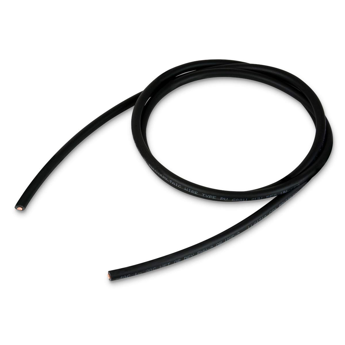 TEMCo 8 AWG/Gauge Solar Cable - Made in The USA 5 Feet Black (Variety of Lengths Available)