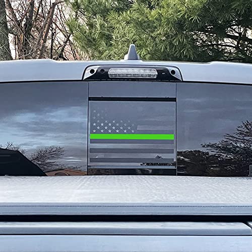 Image of Xinghe for Nissan Frontier 2013-2026, Matte Blakc American Flag Decals for Truck Back Middle Window