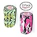 Vet Wrap Tape Self Adhesive Cohesive Bandage, Camo Camouflage Colors Dog Cat Horse Self Stick Adherent Bandaging Tape 3 inch x 5 Yards 2, 4, 6, 12 or 24 Pack