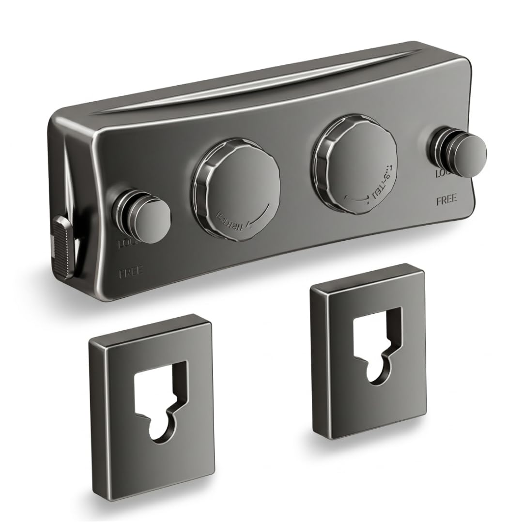 Corde à linge rétractable double en acier 304 robuste pour intérieur gris