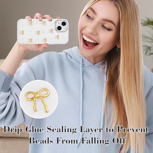 Coque iPhone 15 Plus transparente anti-choc avec nœud 3D - 6