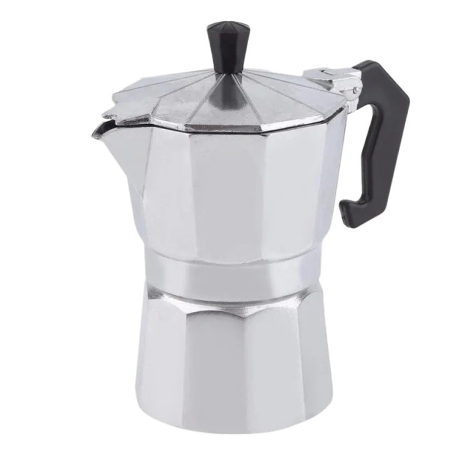 Cafetière à moka octogonale pour un café au réveil ou en camping