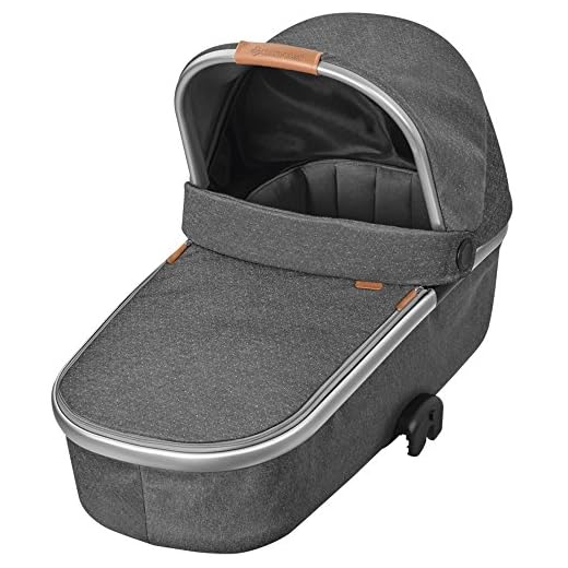 Bébé Confort ORIA 'Sparkling Grey' - Capazo con capota protectora, color gris oscuro