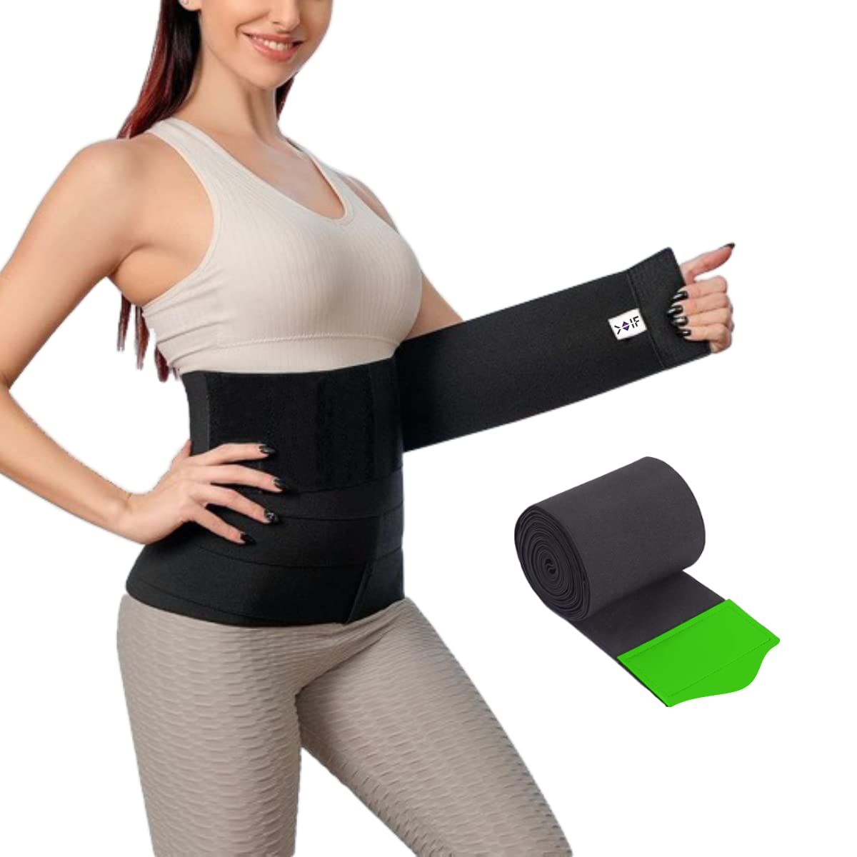 Body Shapewear & Tummy Shaper Belt for Women & Men Used for Postpartum Recovery, Weight Loss, Muscle Toning, Fitness Exercise, Workout, Back Support, Gym, Yoga (Green)-image-26