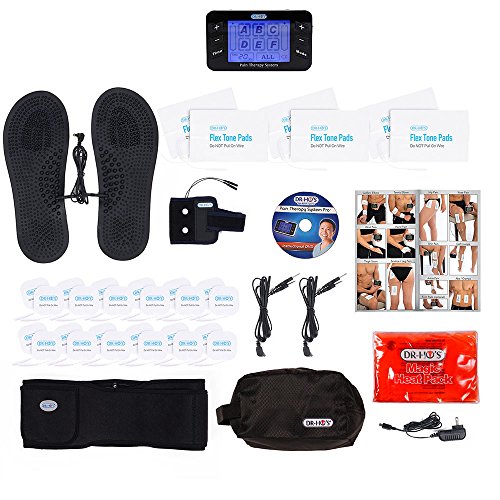 DR-HO’S Pain Therapy System Pro Ultimate Package – EMS with AMP TENS Machine, TENS Unit Muscle Stimulator and Neuromuscular Electrical Stimulation, Gel Pads, Travel Kit, Instructional DVD & More