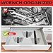 Saycker Wrench Organizer for 40 Wrenches, Improving Efficiency Magnetic Wrench Holder, Wall-Mounted Pliers Holder Tool Organizer for Tool Box Storage, Black