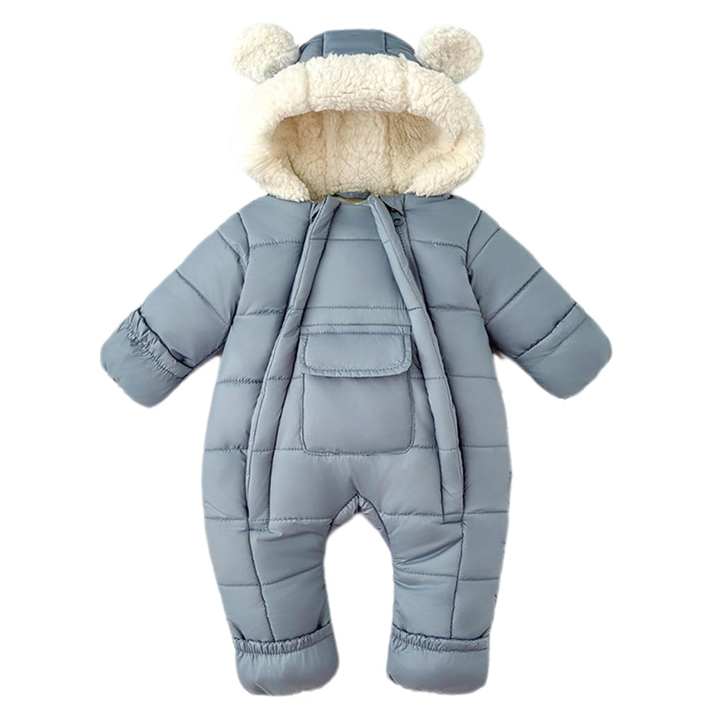 Winter Baby Schneeanzug mit Füßen und Handschuhen Fleece Overall 3-6 Monate