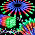 LovesTown 20PCS LED Foam Sticks, Glow Sticks Bulk Party Favors with 3Modes Flashing, Glow in The Dark Party Supplies for Wedding, Spooky Celebrations, Camping, Birthday, Carnival, New Year