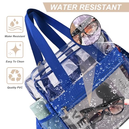 Image of Clear Bag 12x6x12 Stadium Approved Clear Tote Bag with Zipper Closure Crossbody Shoulder Bag with Adjustable Strap