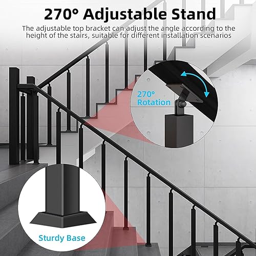 Poteaux de balustrade en acier noir pour sécuriser un escalier de loft moderne - 5