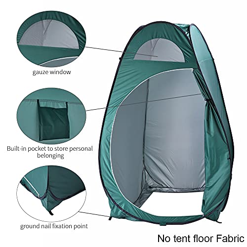 VINGLI Tienda Pop Up Instantánea para Ducha Portátil Exterior Privacidad para Baño y Vestidor (Verde) miniatura 2