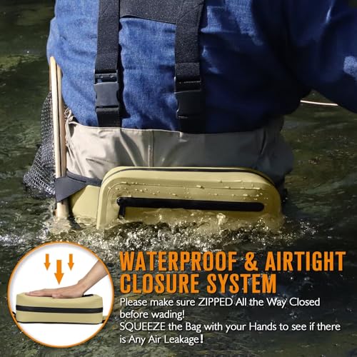 Bolsa de pesca impermeable Dovesun para hombre 3.3L, bolso de pecho con cremallera hermética miniatura 2