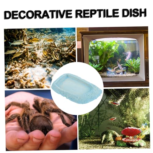 DECOMELODY 爬虫類用水皿 給餌ボウル 樹脂製 容器 餌 入れと水入れ 丈夫でお手入れ簡単 飼育環境をサポート 亀 トカゲ ヤモリ用