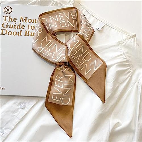 QTMY 5 Pack Purse Scarf for Bags Silk Head Scarf for Hair Handbag Women Scarfs Band Hair Neck Scarves Fashion Gifts,014