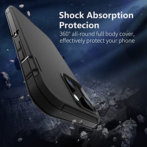 Image of Sansunto for iPhone 13 & 15 Case, for iPhone 14 Protective Case, 3 Layer Heavy Duty Shockproof Silicone Rubber Cover, Rugged Hybrid Durable Case for iPhone 13 /14 /15 6.1 Inch (Black)