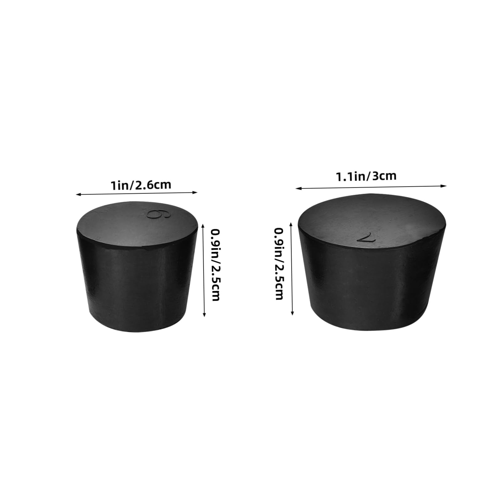 OUNONA 81piezas Tapones De Goma Tapered Para Laboratorio Tapones De Sellado De Goma Variedad Para Equipos De Experimentos