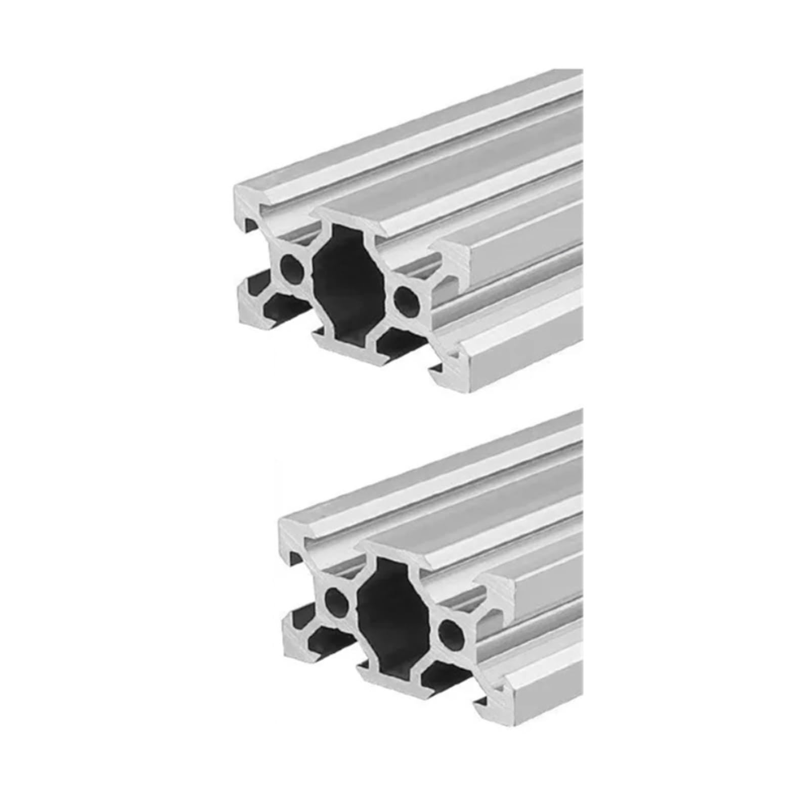 2Pcs 2040 T/V-Slot Aluminum Profile Extrusion 100mm to 1000mm 20x40mm for CNC 3D Printer Parts(Sliver-2040V,100mm)