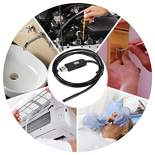 Lente de Endoscópio IP67 à prova d'agua com fio USB de 1M, 6LEDs, tubo de câmera para OTG, compatív