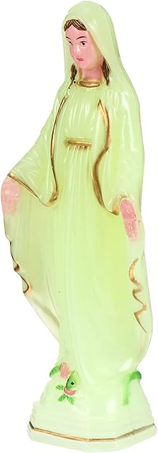 VALICLUD Virgin Mary Statue Glow in the Dark Our Lady of Grace Statue Luminous Catholic Religious Figurines for Mothers Day Decorations