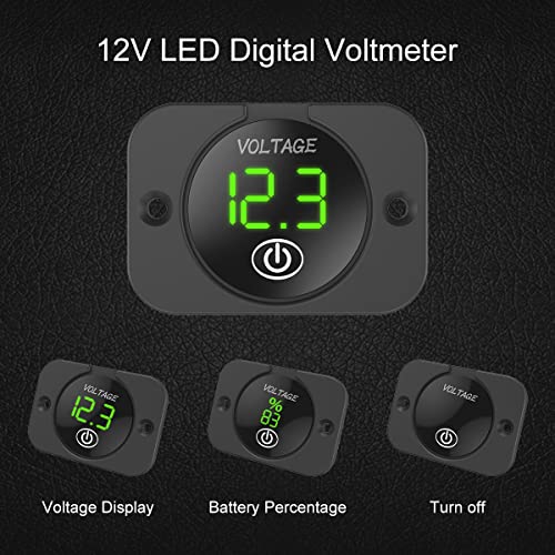Lochimu 12V LED Auto Voltmeter Digitale Display Voltmeter Waterdichte Auto Voltage Meter Batterij Tester met Licht Touch… - Image 3