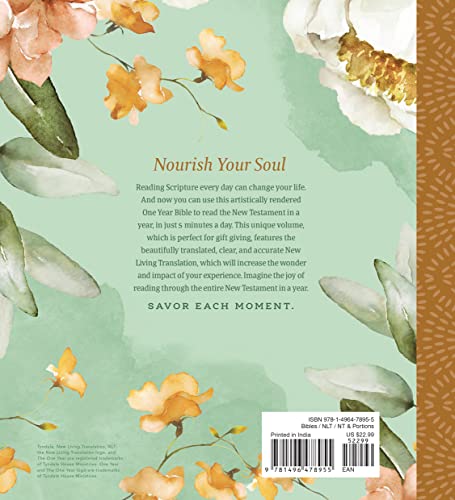 The One Year Bible New Testament: NLT (Softcover, Floral Paradise) - Image 2