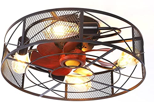 Ventilateurs de plafond réversibles à 6 vitesses réglables et commande à distance noire - 2