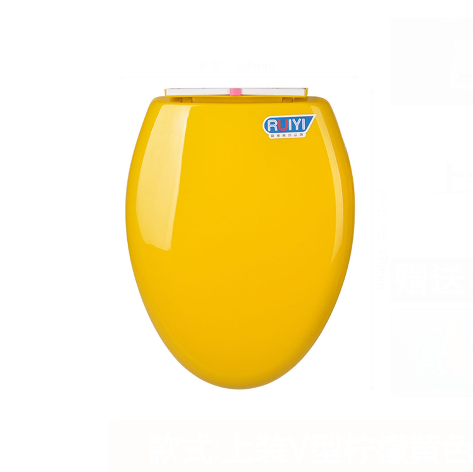 Toilet seat, D-Shaped, Adjustable, Lightweight, Durable, Portable, User-Friendly, Compact Easy to Clean, Elongated, Purple, Thickened, Slow, Close