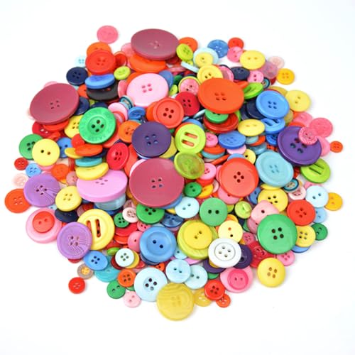 Forse 500... Bottoni colorati, bottoni artigianali in plastica per bambini - cuciture perfette e fatti in casa - tutti i bottoni colorati per la taglia e il colore dei bambini, artefatti, disegni (300