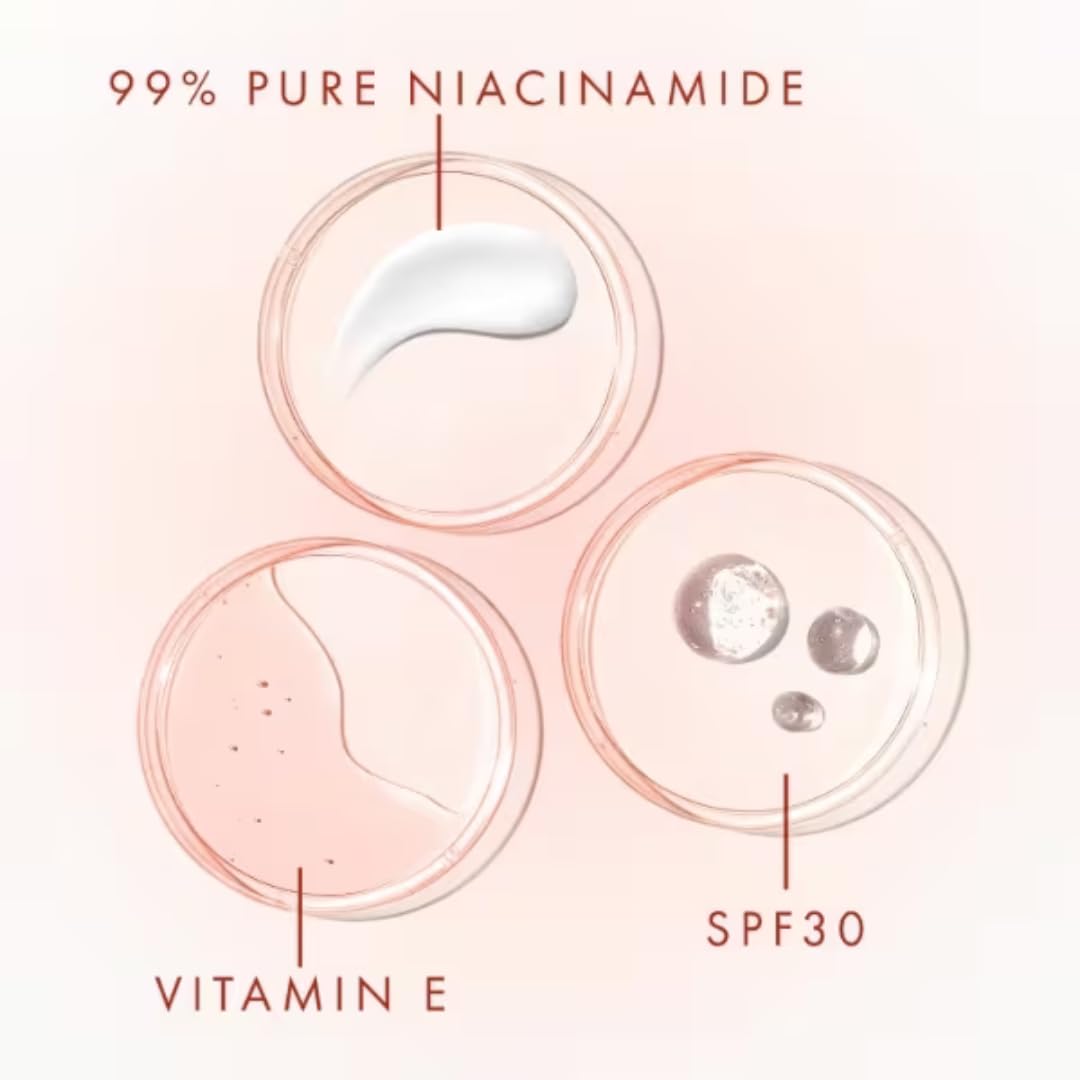 Olay Niacinamide + SPF30 Feuchtigkeitscreme, Tagescreme mit 99 Prozent reinem Niacinamid, Vitamin E und LSF 30, 50 ml