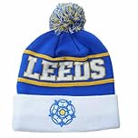 GIFTS 4 ALL Unisex Leeds Utd Football Winter Bronx Hat, Leeds Utd Bobble Hat, Leeds Utd Woolly Ski Hat, Leeds Fans Match Day Hat