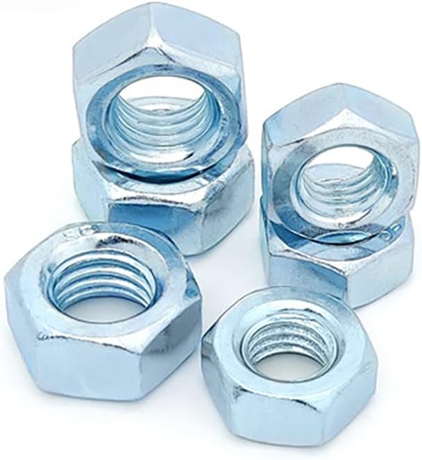 M2 M2.5 M3 M4 M5 M6 Hexagon Self-locking nuts muff Iron plated blue zinc Hex nut Locknut inner thread sleeves muffs - (Size: M2.5 (110pcs))