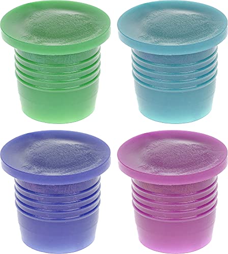 Replacement Corks for Glass Bottle - Pack of 4 - Liquor Plastic Cork Stoppers - Liquor Bottle Stopper