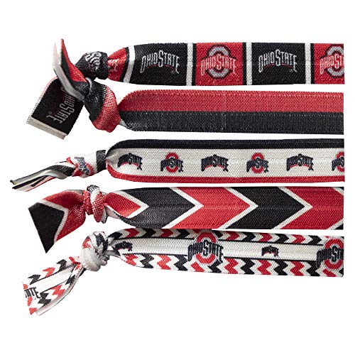 Littlearth NCAA Ohio State Buckeyes Knotted Hair Tie, Team Color, One Size