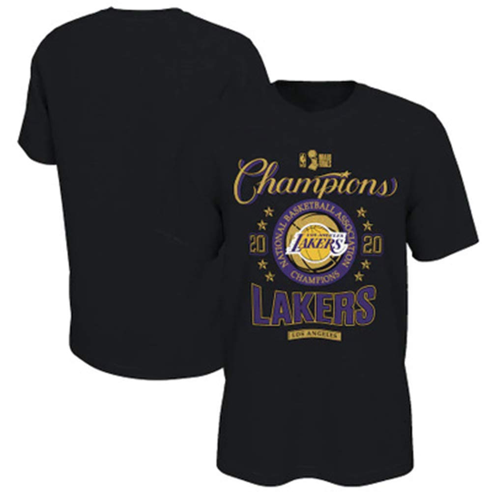 2020 Lakers Championship Appearance Training Suit T-Shirt Pure Cotton Basketball Sports T-Shirt Plus Size Top,XXXL