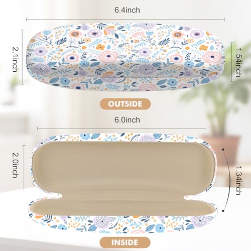 Image of Glasses Case Hard Shell,Portable Protective Eyeglasses Case, Eyeglass Holder Box with Cleaning Cloth, for men women