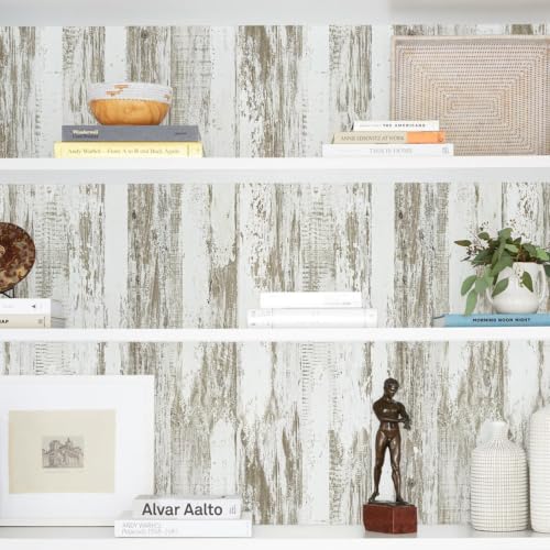 Papel pintado de grano de madera impermeable WENMER vinilo autoadhesivo lavable multisuperficie 4