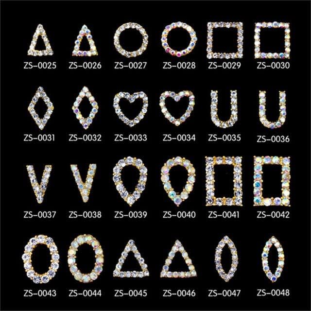 100pcs Metal Butterfly Nail Art Decoration 3D Alloy with Shiny Rhinestones Nails Charm DIY Gem Luxury Manicure Nail Accessories - (Color: 100pcs)
