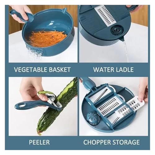 Cortadora Manual Multiusos 9 en 1 para Verduras miniatura 7